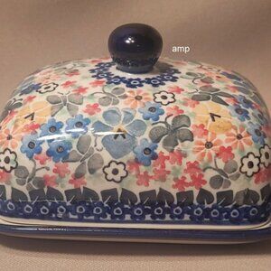 Unikat Polish Pottery Covered Butter Dish (1 lb) Starzyk 1589 NEW!